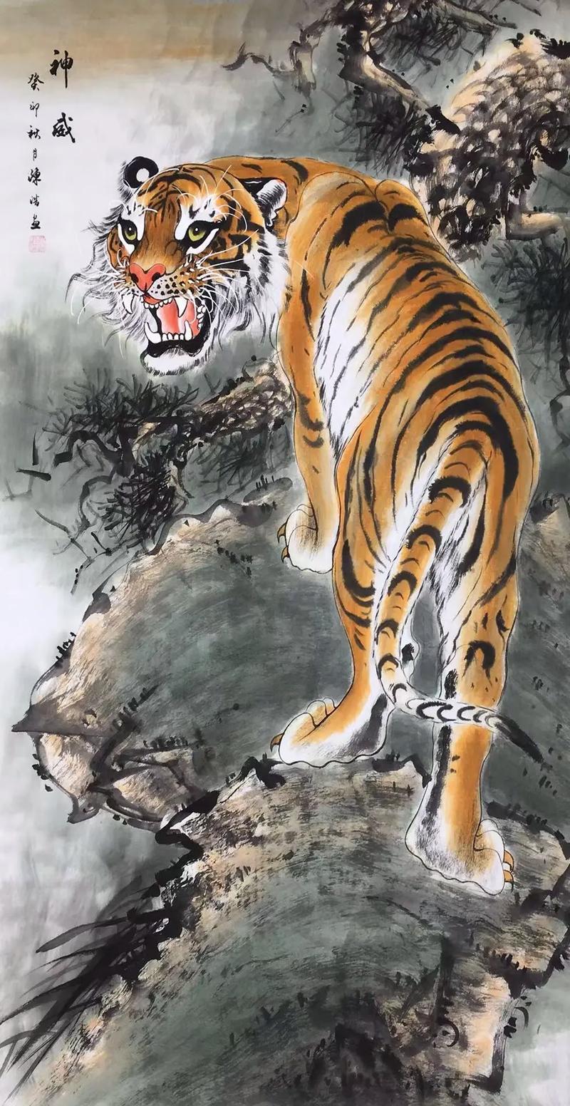 抖音唐伯虎的老虎画