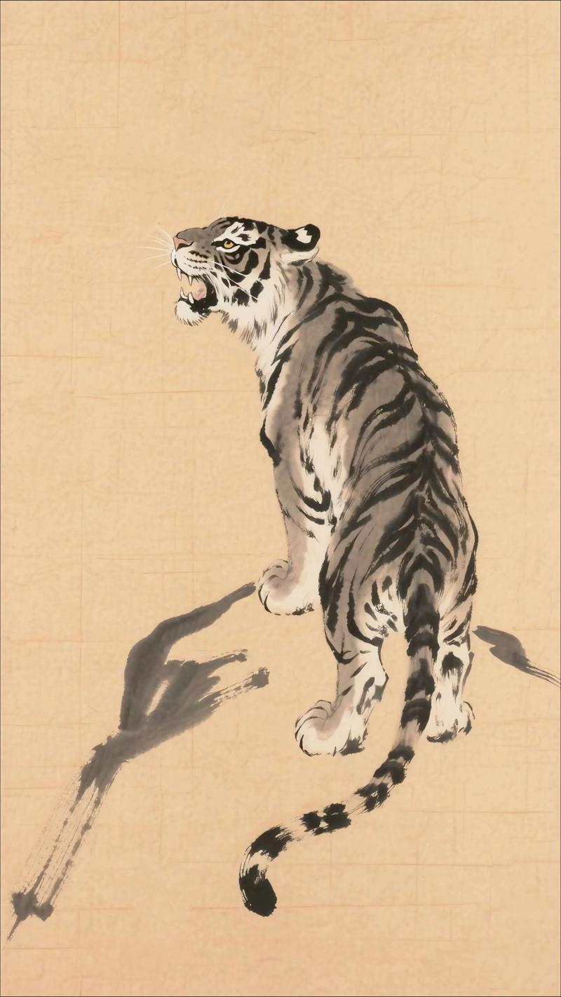 抖音唐伯虎的老虎画