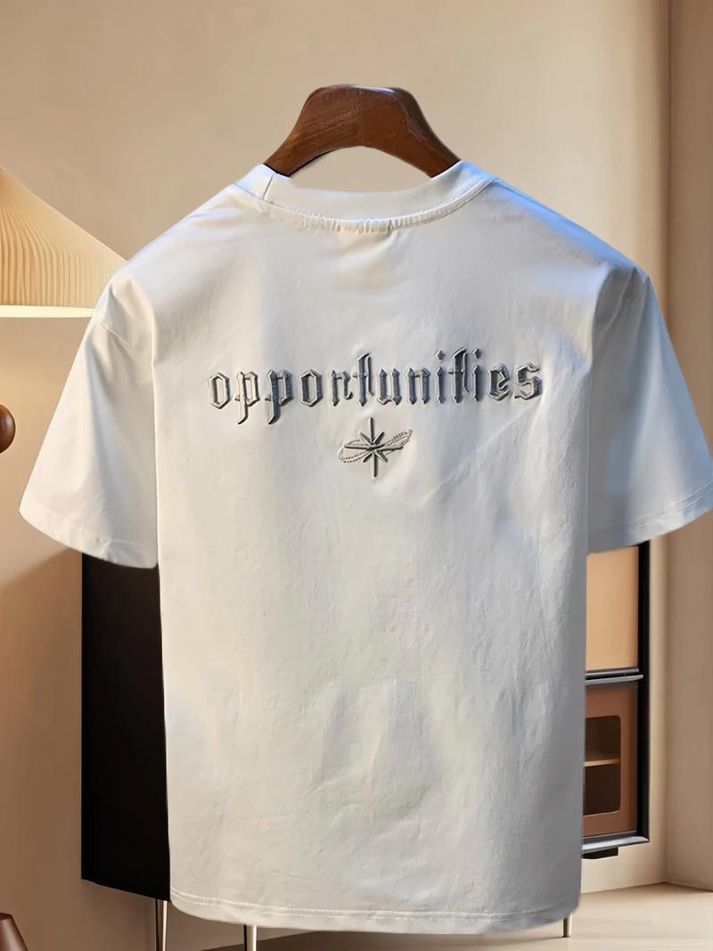 抖音送男友刺绣短袖