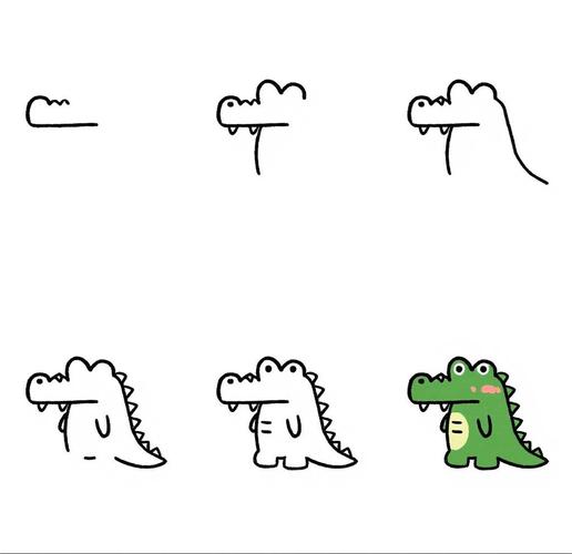 抖音用手画鳄鱼步骤