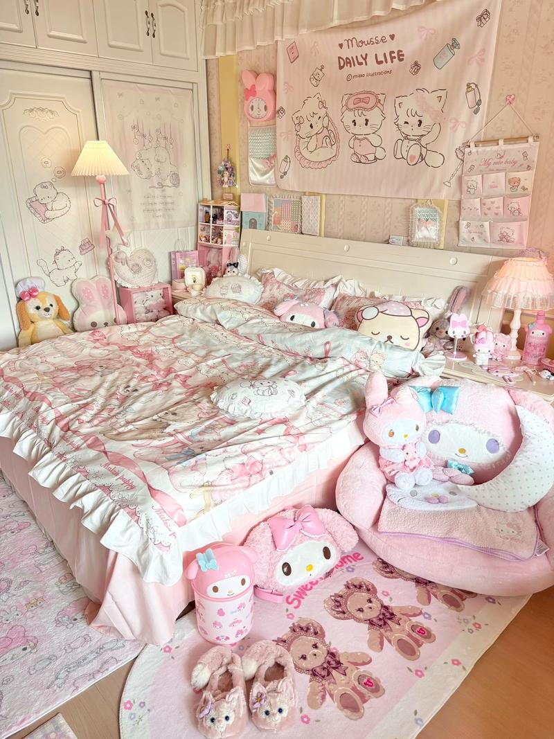 抖音少女心房间布置