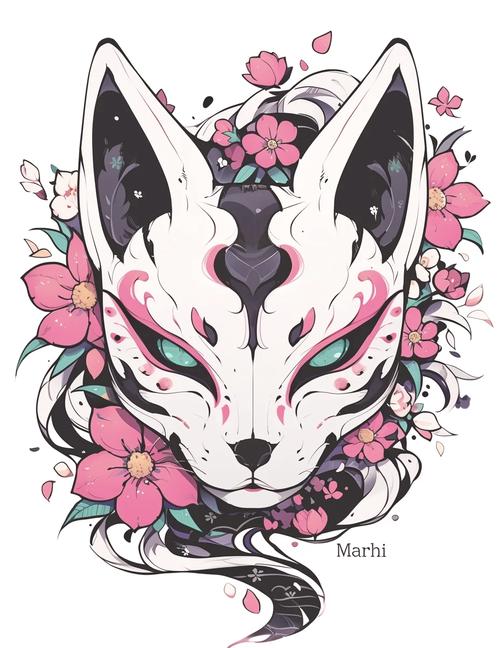 抖音狐狸面具的画法