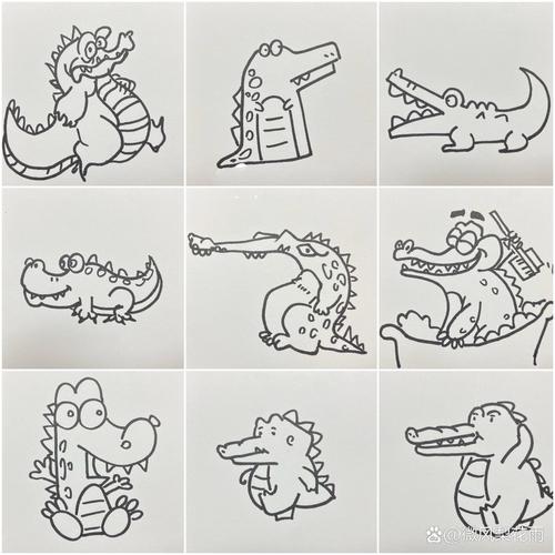 用手鳄鱼怎么画抖音